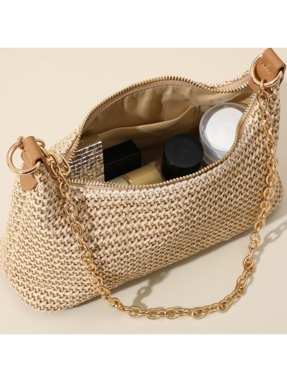 Stylish Summer Beach Bag for Women | Woven Straw Tote, Boho Crochet Handbag - Picture 7 of 8
